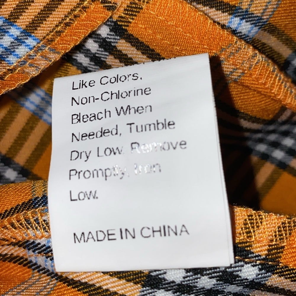 SHEIN mini skirt plaid orange turquoise 2 front slits side zipper NEW size S - Picture 7 of 10